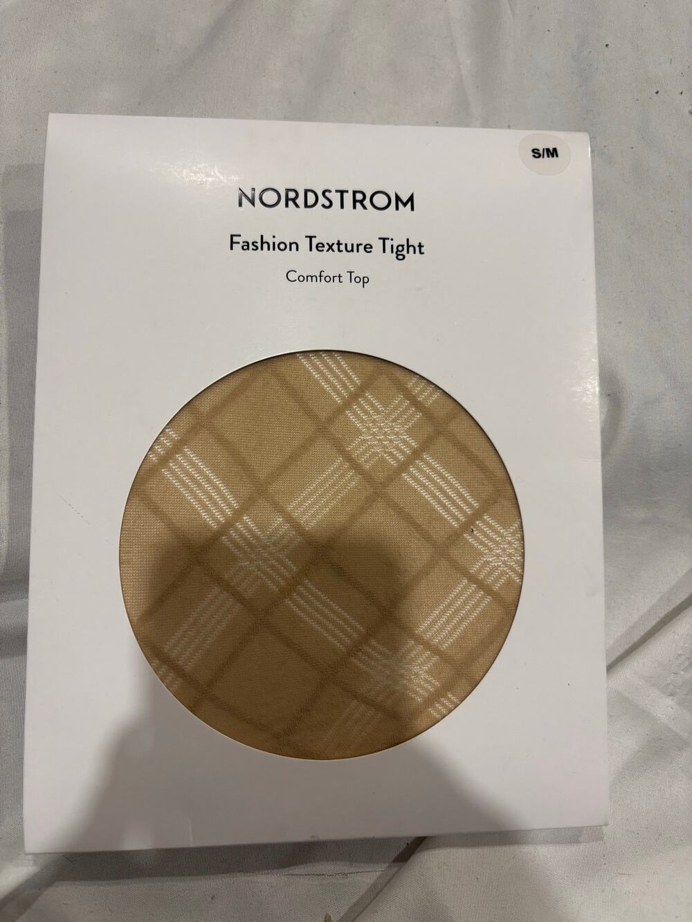 Nordstrom Plaid Texture Tights S/M